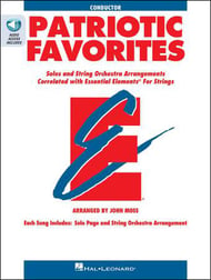 Essential Elements Patriotic Favorites for Strings Conductor string method book cover